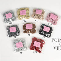 Wholesale 100Pcs Top Selling High Quality 3CM Glitter Kids Round Elastic Hair Ties Rubber Bands Rope