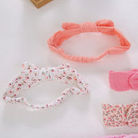 Muslin Cotton Big Bow Headband Set — Newborn to Toddler, Pack of 5