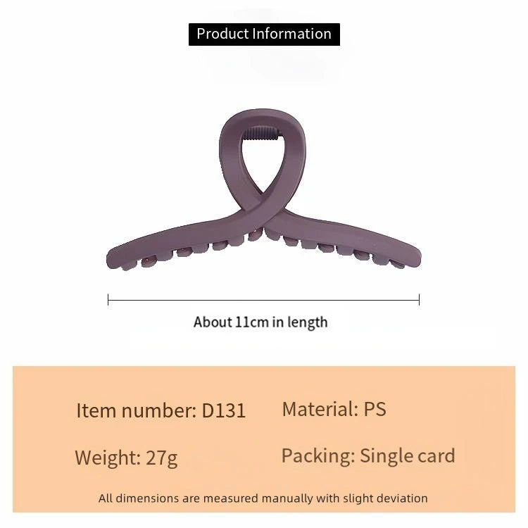 Rapid Sample Large 11cm Fashionable Women's Hair Claws Elegant Coffee Color Plastic Hair Wholesale for Women