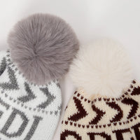 Kids Snowflake Pom Pom Beanie — Acrylic, Unisex 3–14Y