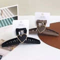 12.5cm High-grade Hair Claws Ribbon Love Large Hair Clip Lacquer Back Head Shark Claw Clips