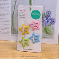 Kids' Hair Clips Set – Cute Bow, Star & Drop Styles for Girls (3.2cm)