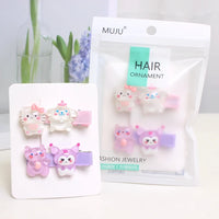 Strawberry Bear Hair Clips for Kids – Sweet Cartoon Hairpins (2-Pack)