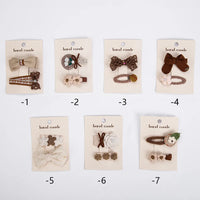 Candy Colour Lace Fabric Hairpins for Kids — Pack of 2