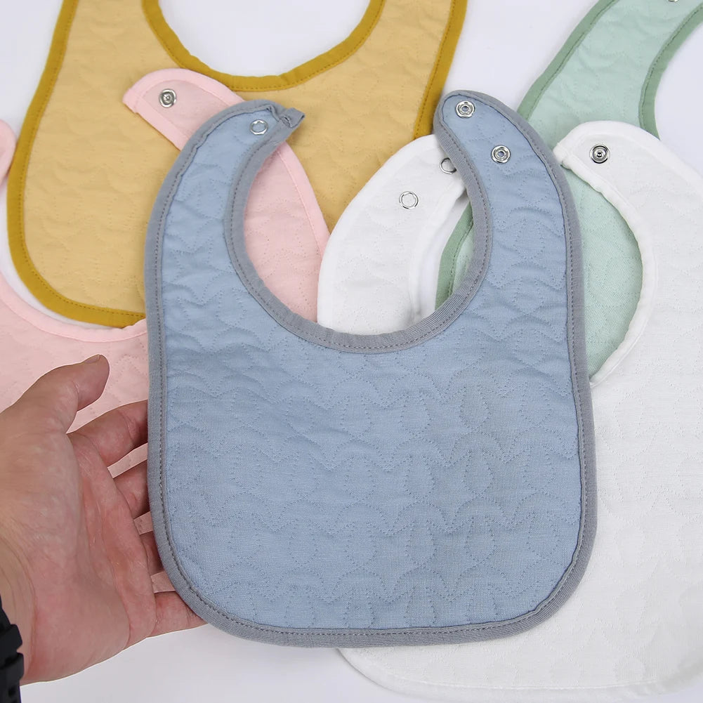 Cotton Gauze Baby Bib — Star Texture, 0–36 Months