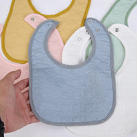 Cotton Gauze Baby Bib — Star Texture, 0–36 Months