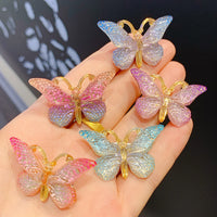 Boutique DIY High Quality Princess Hair Accessories Cute Alloy Hairpins Baby Girl's Sweet Super Fairy Butterfly Hairpin Set