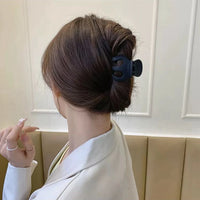 Stylish New Design Korean Version 4.5cm Pumpkin Hair Claws Rapid Sample Frosted PC Material for High Ponytail Girl