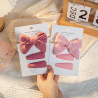 Fancy Fashion Custom Newborn Latest Headband Set Faux Cashmere Big Bow Hair Clips Set Lady Girl Sweet Princess Accessories