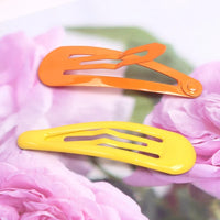 Candy Colour Metal Hair Clips for Girls – Sweet Water Drop Style (5-Piece Set)