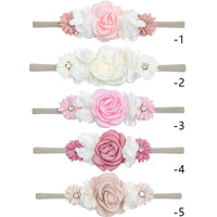 Boutique DIY Baby Girl Headbands Tiny Dainty Satin Flower Headband Sweet Princess Wedding Party Hair Accessories Wholesale