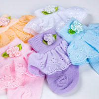 Baby Lace Floral Socks Candy Color Cotton Newborn Baby Socks Super Soft Custom Baby Socks Wholesale