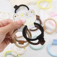 2Pcs/Set Girls Basic Hair Ties Lovely Paired With Simple and Elegant High Ponytail Headbands Baby Hair Scrunchies Wholesale