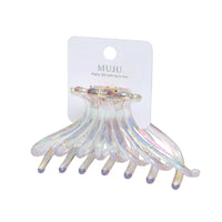 Wholesale 11cm Hot-Selling ABS Hair Claw Clip for Women and Girls Colorful Geometric Design Custom Claw Clip