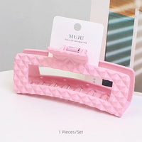 Cut Diamond Shark Claw Clip for Women – Large Frosted Square Back Head Hair Clip (12.5cm)