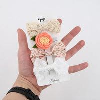 Spring and Summer Lace Flower Hairpin Set 4Pics/Set Baby Hairclips Princess Hair Accessories Wholesale