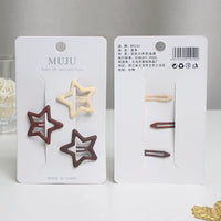 Frosted Metal BB Hair Clips – Drop & Heart Side Bangs Hairpins (3-Piece Set)