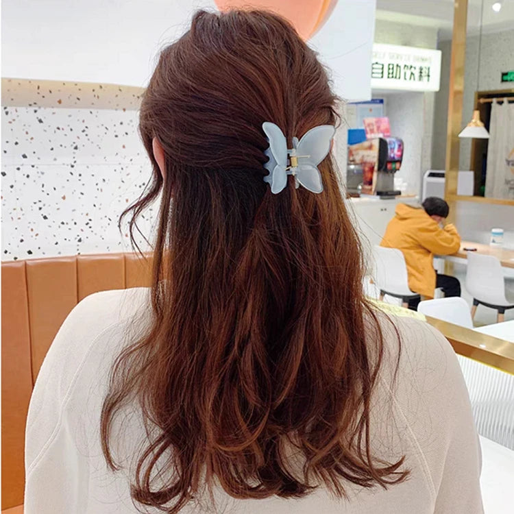 Korean Butterfly Hair Claw Clips for Women – Sweet Premium Matte Claws (7cm)