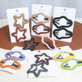 Korean Cloud & Star Snap Hair Clips – PU Leather Hairpins for Women (2-Piece Set)