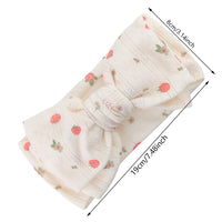 Wholesale Cute Sweet Party Style Kids Hairband Set 3-Packs Elastic Cotton Rabbit Ear Turban with Bows Accessories for Boys Girls