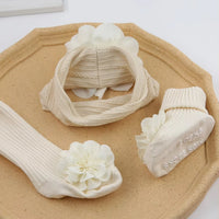 Designer Baby Girls Princess Socks Set with Tulle Trim Flower Hair Band Toddler Dance Spring Summer Accessories