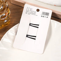 PU Leather Dripping Oil BB Hair Clips for Women – Rectangle Side Bangs Hairpins (2-Pack)