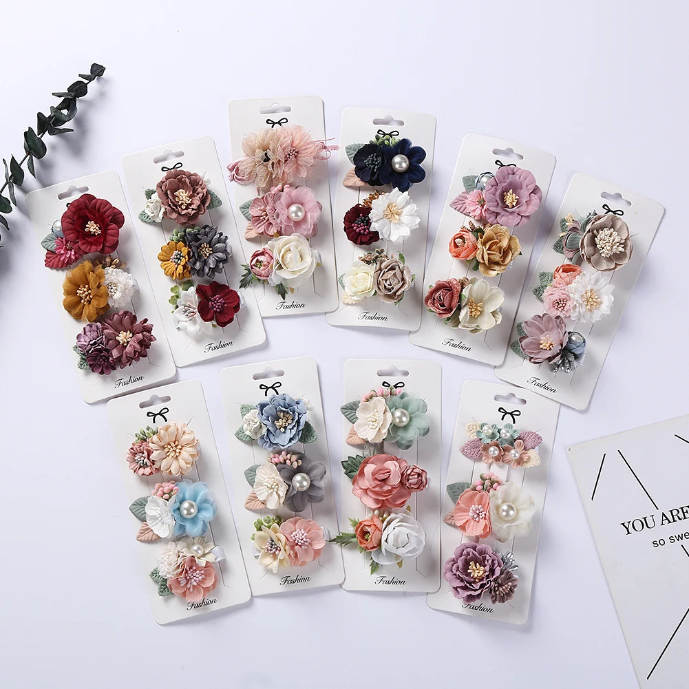 New Style High Quality Cute Fashion Lovely Kids Hair Accessories Flower Hair Pin Children Headband Hair Clips for Baby