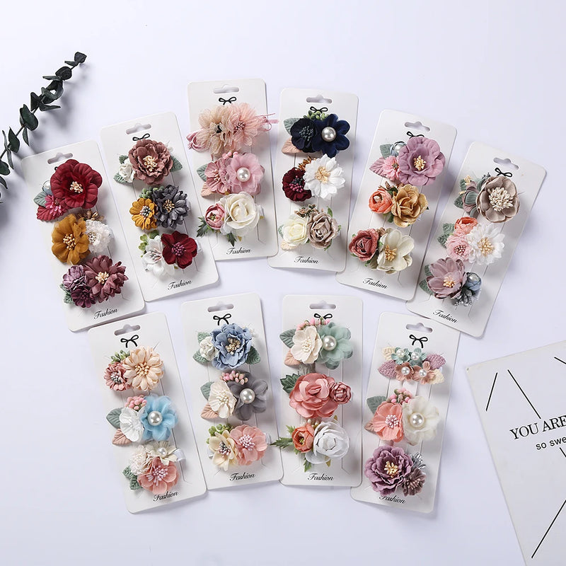 New Style High Quality Cute Fashion Lovely Kids Hair Accessories Flower Hair Pin Children Headband Hair Clips for Baby
