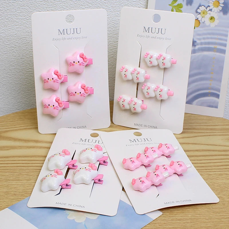 Baby Hair Clips for Infant & Toddler Girls – Sweet Cartoon Hairpin Set (4-Piece)
