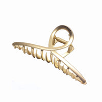 Korean Gold Alloy Hair Claw Clips for Women – Temperament Pastel Rectangle Claws (10–11cm)