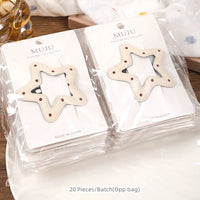Sweet Star BB Hair Clips for Women – Drippy Oil Spot Fabric Hairpins (2-Pack)