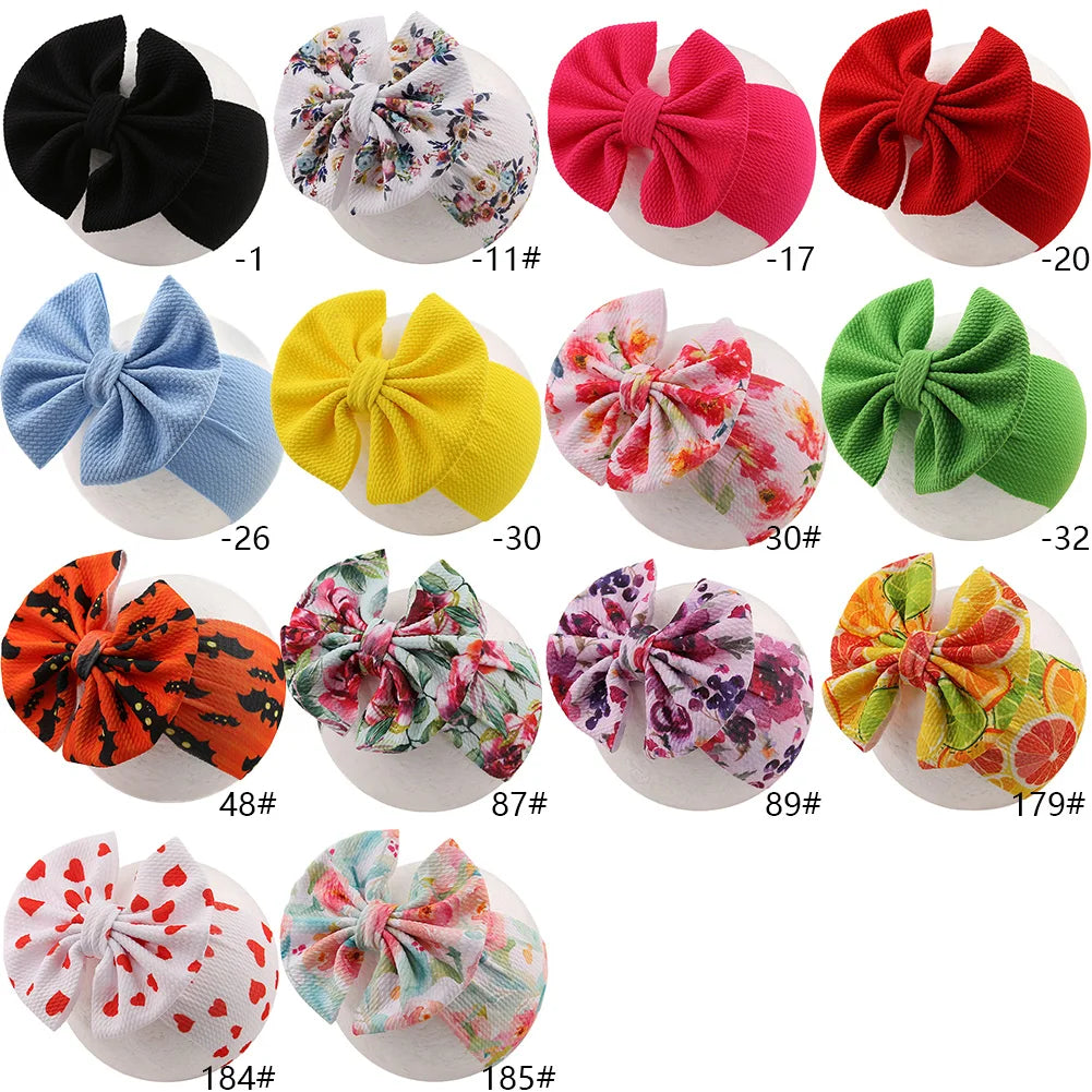 Wholesale Large Textured Hair Bows Headband Sweet Style Baby Girls Hair Accessories Support Customized