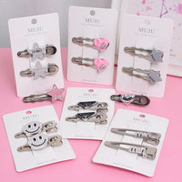 Korean Metal Heart Hair Clips for Women – Sweet Charm Hairpins (2-Pack)