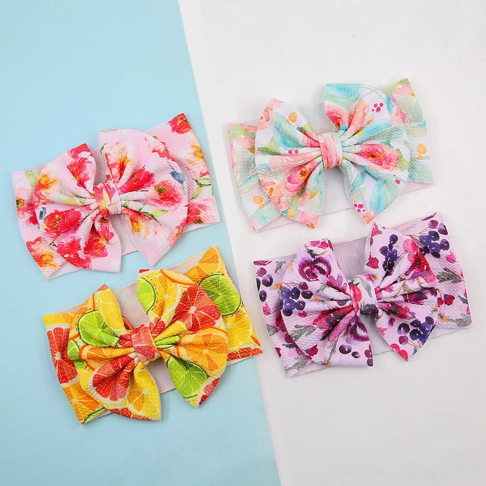 Wholesale Large Textured Hair Bows Headband Sweet Style Baby Girls Hair Accessories Support Customized