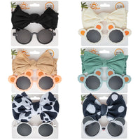 Wholesale Solid Color Kids Sunglasses 2023 Hair Accessories Toddler Baby Girl Headbands and Bows