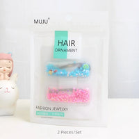 Korean Sequin Quicksand BB Hair Clips for Girls – Gradient Hairpins (2-Pack)