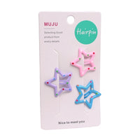 Kids' Hair Clips Set – Cute Bow, Star & Drop Styles for Girls (3.2cm)