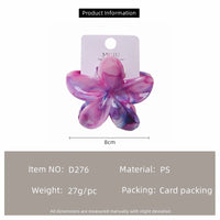 Chroma Flower Hair Claw Clip for Women – Gradient Marble Floral Claw (8cm)