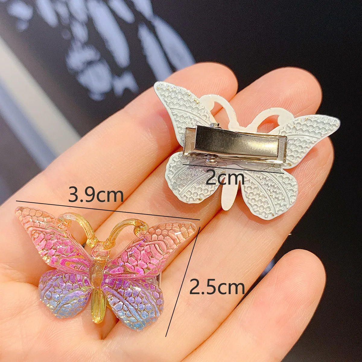 Boutique DIY High Quality Princess Hair Accessories Cute Alloy Hairpins Baby Girl's Sweet Super Fairy Butterfly Hairpin Set