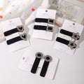 Black Velvet Rhinestone Star BB Hair Clips – Luxe Side Fringe Hairpins (2-Pack)