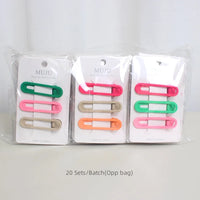 Korean Gradient Glitter Metal Hair Clips for Girls – Sweet Bangs Side Clips (3-Piece Set)