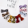 Corduroy Dot Bow Hair Clips for Girls — Handmade Snap