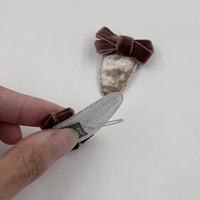 Mini Velvet Bow Snap Hair Clips for Kids — Pack of 2