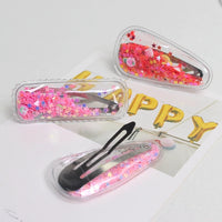 Quicksand Glitter BB Hair Clips for Girls – Gradient Sequin Side Bangs Clips (3-Piece Set)