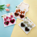 2025 New 3-Piece Photography Accessories Sweet Solid Resin Glasses Ribbon Hair Clip Set with Heart Shaped Sunglasses