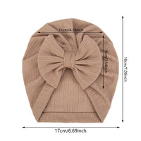 Baby Turban Bow Beanie Hat — Soft Cotton, 0–3Y