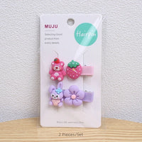 Cartoon Cloth Duckbill Hair Clips for Kids – Candy Colour Baby Hairpins (5cm)