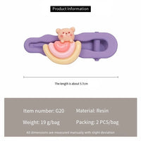 Little Doll Animal Hair Clips for Kids – Cute Resin Cartoon Hairgrips for Girls