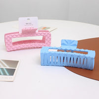 Cut Diamond Shark Claw Clip for Women – Large Frosted Square Back Head Hair Clip (12.5cm)