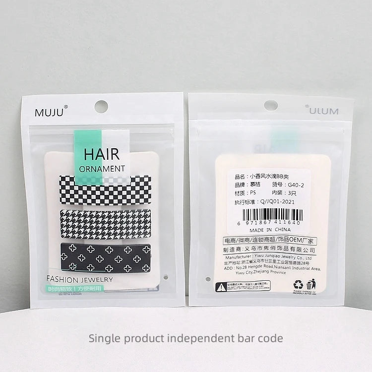 Fragrance Hair Clips – Korean Style Acetate Hairpins (Set of 3)